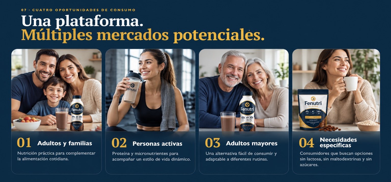 Cuatro segmentos potenciales FENUTRI
